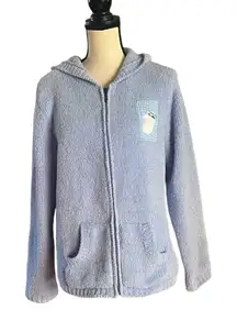 Colorado Clothing Luxury Knits Hooded Zipper front Snowman Top/Jacket. SZ. L.