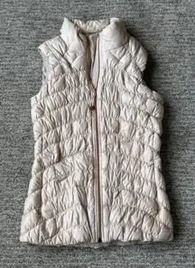 Athleta‎ quilted puffer vest, pink rose color size small