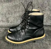 Vici Faux Leather Combat Boots Size 7