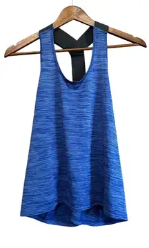 MTA Sport‎ Women's XL Blue Heathered Racerback Tank Top Athletic Sleeveless