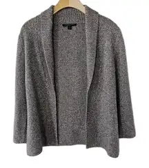 Classiques Entier Atlier Gray Tweed Open Front Sweater Jacket Women's Size XS