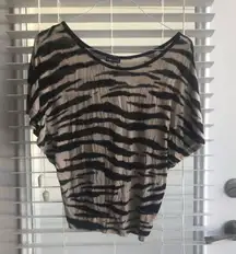 Wet seal zebra animal print tunic
