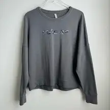 Fabletics  Grey Sweatshirt Camo Cute af Large