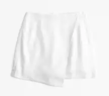 ABERCROMBIE AND FITCH WOMENS WHITE LINEN BLEND TEXTURED MINI SKORT SKIRT XL
