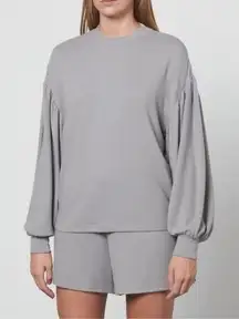 Varley Revolve Brannon Pullover Top M Gray Sweatshirt Soft Athleisure Casual‎