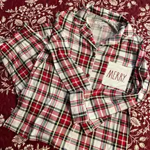 Rae Dunn Red and White Plaid Sleepwear