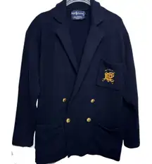 Polo Ralph Lauren vintage 80s/90s 100% Cashmere Sweater Blazer navy blue size S