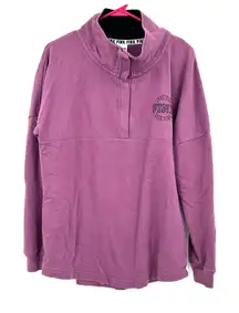 Pink by Victoria's Secret Size Small Quarter Snap Pullover Sweatshirt Purple