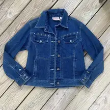 Bill Blass Jeanswear Women's Vintage Denim Trucker Jacket Blue Size PS