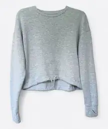 All In Motion Women's Modal Grey Crew Neck Cropped Long Sleeve Sweatshirt Size S