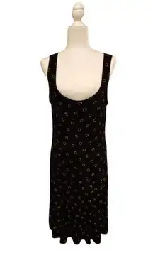 Chico's Chico Travelers black white circle print midi dress Size 1 equivalent to size 8