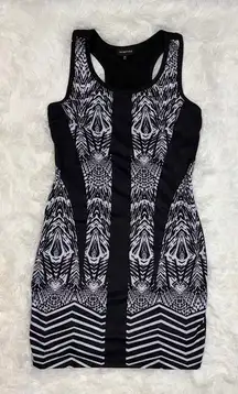 Black and White Patterned Dress