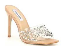 Steve Madden Clear PCV Silver Studded Heels