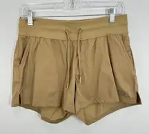 The North Face Womens Size Small Pull On Drawstring Shorts Khaki Outdoor Hiking
