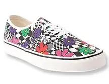 ComfyCush Slip-On Autism Awareness Collection Floral Checkerboard Size 9.5