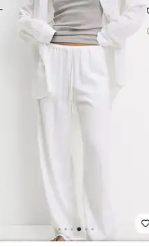 Pull and Bear linen blend sweatpants