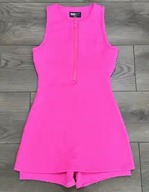 Beach Riot Olina Waffle Romper Mini Dress With Shorts Summer Strawberry Pink XS