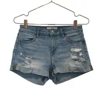 PACSUN super stretch shortie Jean shorts.  Size 25