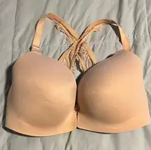 Soma Enbliss Luxe Front Close Lace-Back Nude Bra