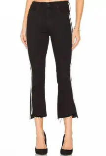 MOTHER Insider Crop Step Fray Jeans‎ in Guilty Racer Black Sz 24