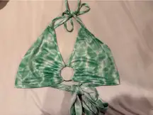 Shein tie dye ring halter crop top 