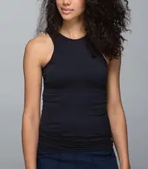 Lululemon Seamlessly Covered Black Heather Tank