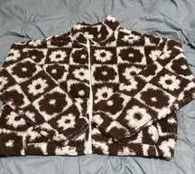 PacSun Brown and Cream Teddy Jacket