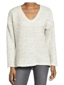 Kut From The Kloth Sweater Womens Small Gray V Neck Pullover Soft Knit Cozy Top‎