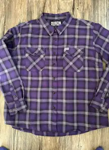 Dixxon Flannel Shirt Womens 2XL Purple Snap THE BRAXTON Cancer Sold Out
