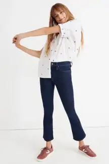 Madewell Cali Demi Boot Jeans Lucille Wash Dark 31 Mid Rise Preppy Capsule