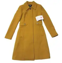 J.Crew NWT  New Lady Day Coat in Dark Amber Italian Double-cloth Wool 0