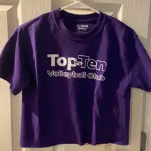 Top Ten Volleyball Cropped Tee Shirt