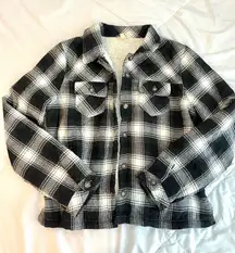 Plaid Flannel Sherpa Lined Shacket