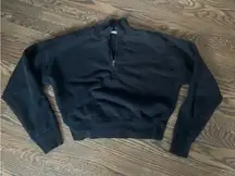 Reformation jeans black quarter zip jumper sweatshirt top size small