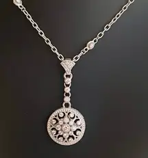 Judith Ripka Sterling Silver Diamonique Pendant Necklace