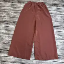 American Apparel Women's Dusty Rose Pink Wide Leg Pants S SM Small Elastic Waist