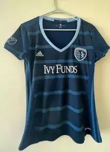 Sporting Kansas City MLS Adidas Women's Navy Blue Official Team Replica Jersey
