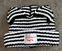 Charles Jeffrey ‘Loverboy’ Black & White Striped Adult Winter Hat