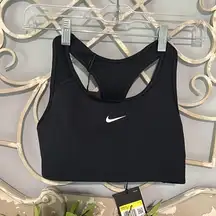 Nike  Dri Fit Swoosh Bra Sports Medium Support Black New Womens Small