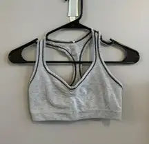 Grey & Black Sports Bra