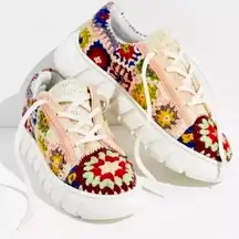 | Catch Me If You Can Crochet Platform Sneaker