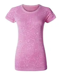 Lululemon Athletica Shirt Womens 4 Pink Swiftly Compression Tech Short Sleeve