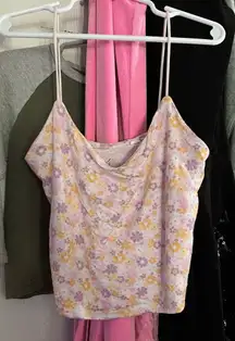Pacsun Floral Crop Tank Top size Small