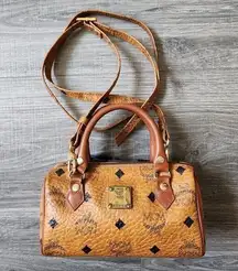 MCM Germany Cognac Mini Boston Sling