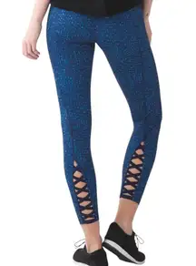 Lululemon Pure Practice Pant 7/8 Full-On Luon Samba Snake Kayak Blue Hero Blue 6