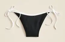 J.Crew Contrast-trim string bikini bottom