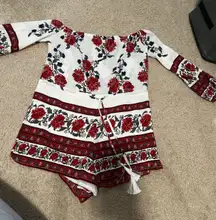 Cold Shoulder Floral Romper