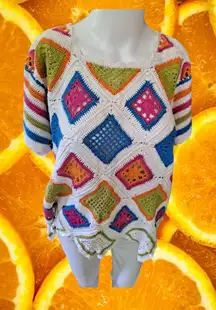 Hand‎ Made Granny Square Patchwork Sweater