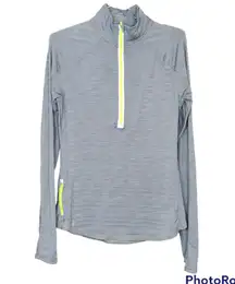 Athleta Woman’s Grey Running Long Sleeve Pullover Quarter Zip Shirt Size Small