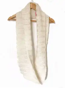 BETSEY JOHNSON SEQUINED INFINITY OFF-WHITE SCARF